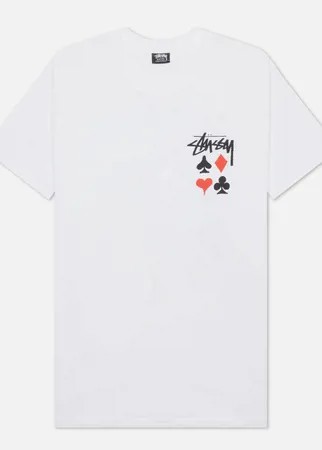 Мужская футболка Stussy Full Deck 2, цвет белый, размер L