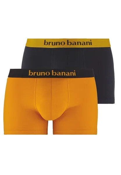 Трусы Bruno Banani Retro Short/Pant Flowing, цвет Goldgelb/Schwarz
