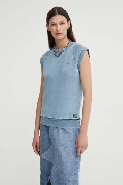 Хлопковый жилет G-Star Raw, синий