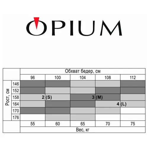 Колготки Opium Silverstriprete, размер 2, черный