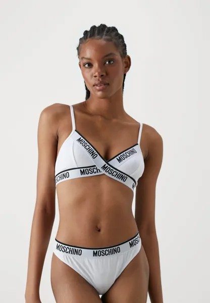 Верх бикини TRIANGLE Moschino Underwear, цвет white