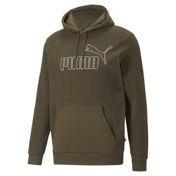 Мужская худи из флиса PUMA Essentials, цвет Deep Olive