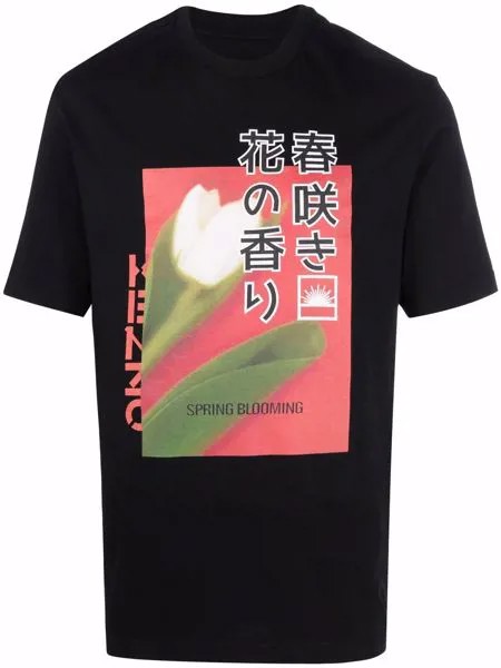 Kenzo футболка Daisy and Tulip с графичным принтом