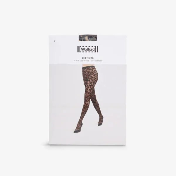 Колготки из эластичной ткани с логотипом на поясе Wolford, черный