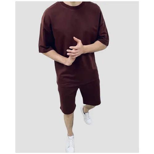 Летний мужской костюм двойка Casual Wear, цвет зеленый, размер 3XL (54)