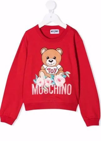 Moschino Kids толстовка с круглым вырезом и принтом Teddy Bear
