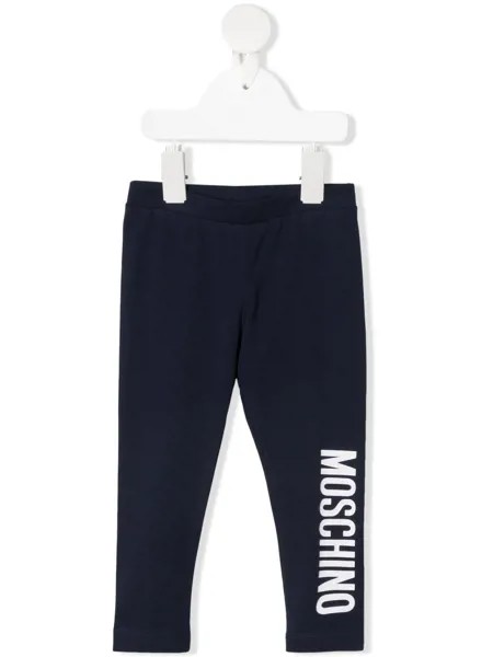 Moschino Kids легинсы с логотипом
