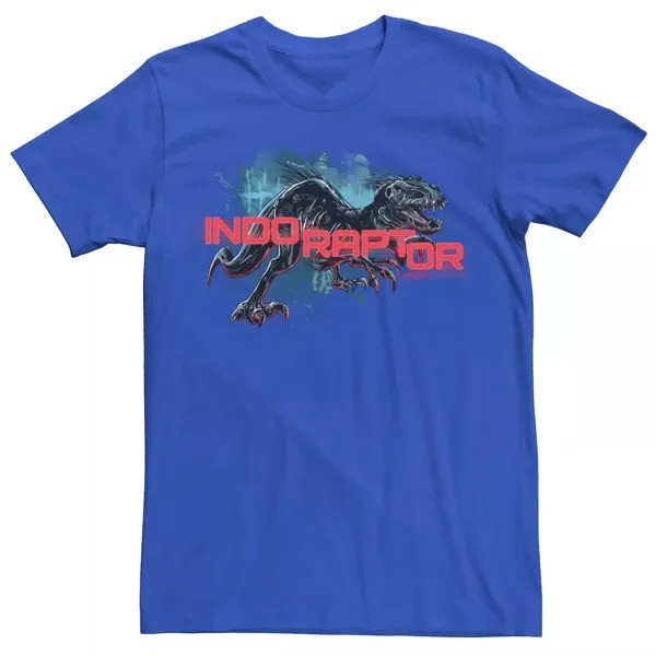 Мужская футболка с портретом Indo Raptor Splatter Jurassic World