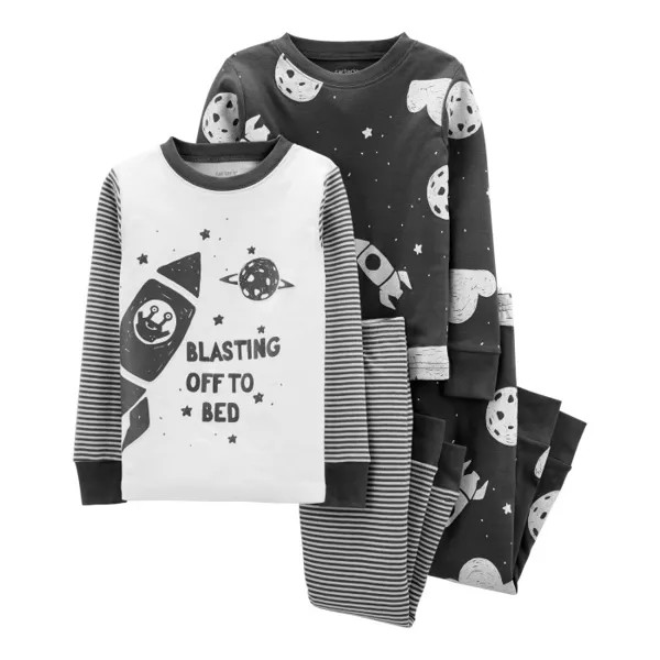 Carter's Пижама для мальчика с ракетами (4 предмета)