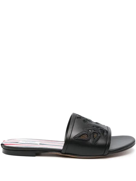 Thom Browne шлепанцы Icon Claquette, черный