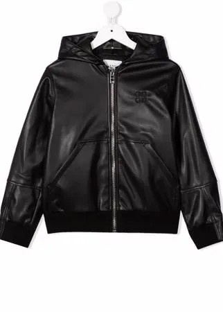 Givenchy Kids куртка на молнии с капюшоном