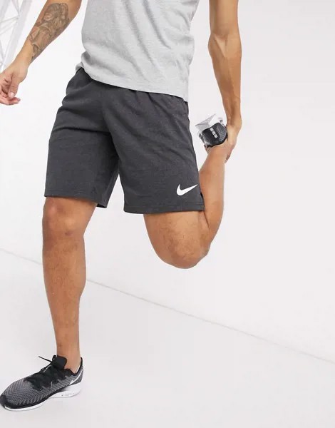 Черные хлопковые шорты Nike Training Dri-Fit-Черный