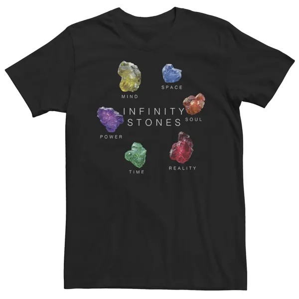 Мужская футболка Avengers: Endgame Infinity Stones с круглым рисунком и рисунком Marvel