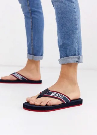 Шлепанцы с полосками Tommy Jeans-Черный