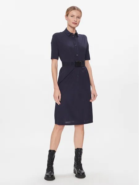 Платье-рубашка стандартного кроя Armani Exchange, синий