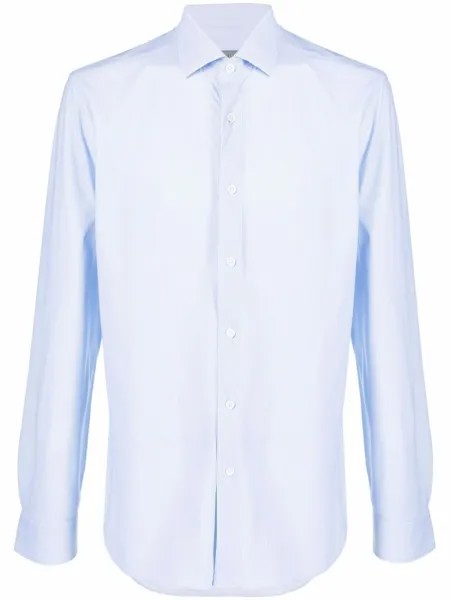 Corneliani рубашка в ломаную клетку, синий