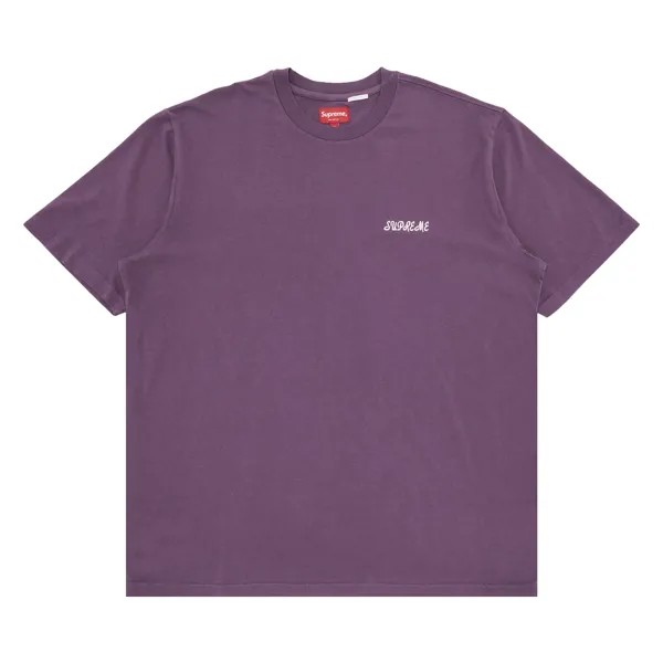 Топ с короткими рукавами Supreme Washed Script, Фиолетовый