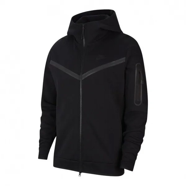 Худи Nike Tech Fleece Full Zip Windrunner, черный, мужской свитер CU4489-010