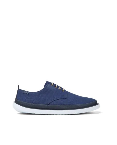 Однотонные мужские туфли на шнуровке с контрастной подошвой Camper, синий