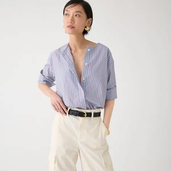 Томас Мейсон для рубашки с нагрудником и пуговицами J.Crew, синий