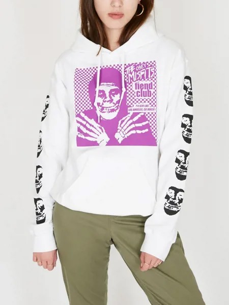 Худи женское OBEYxMISFITS Fiend Club Halloween White