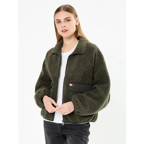 Бомбер Tommy Jeans, размер S, зеленый