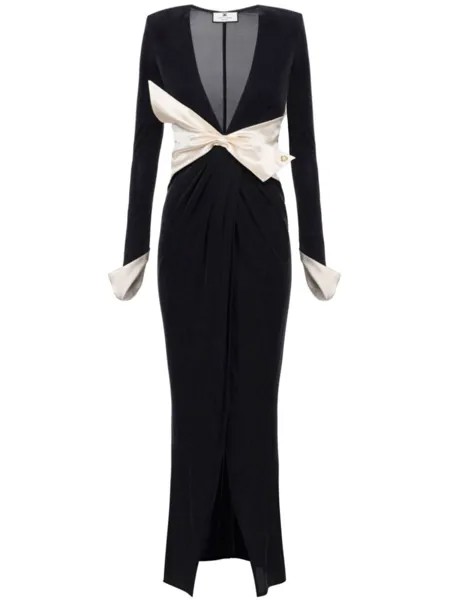 Elisabetta Franchi платье с большим бантом, черный