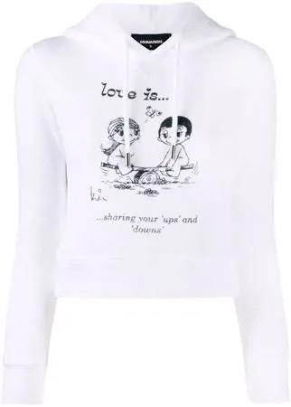 Dsquared2 укороченное худи с логотипом