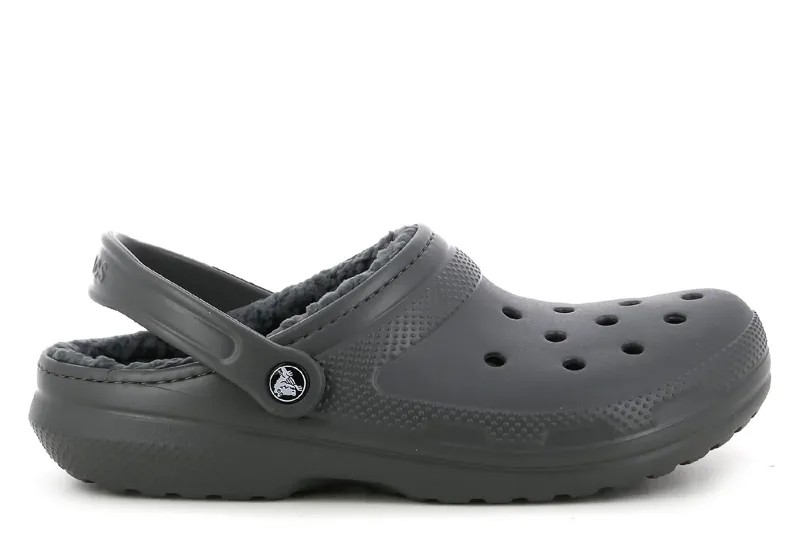 Классические домашние тапочки-сабо на подкладке Crocs, серый