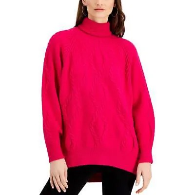 Женский розовый шерстяной свитер с высоким воротником Marella, рубашка L BHFO 3719