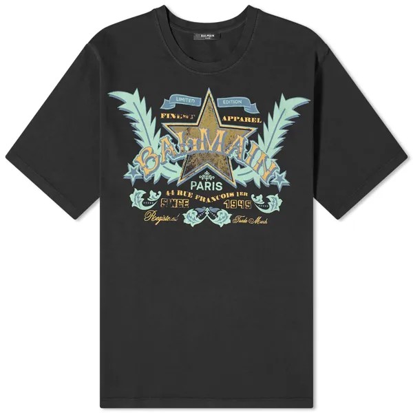 Футболка Balmain Western Print, черный