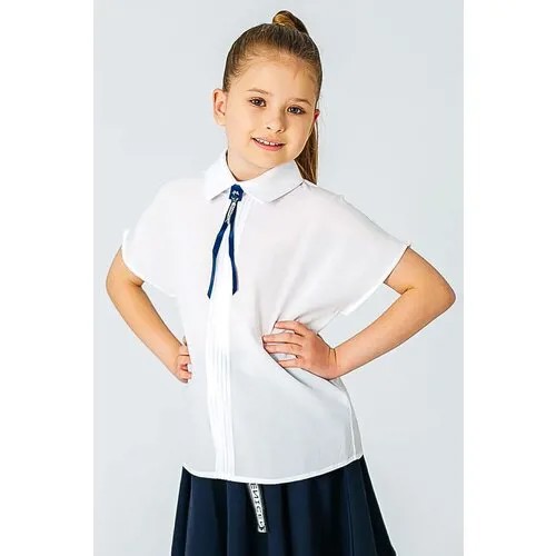 Школьная блуза Colabear, размер 146, синий
