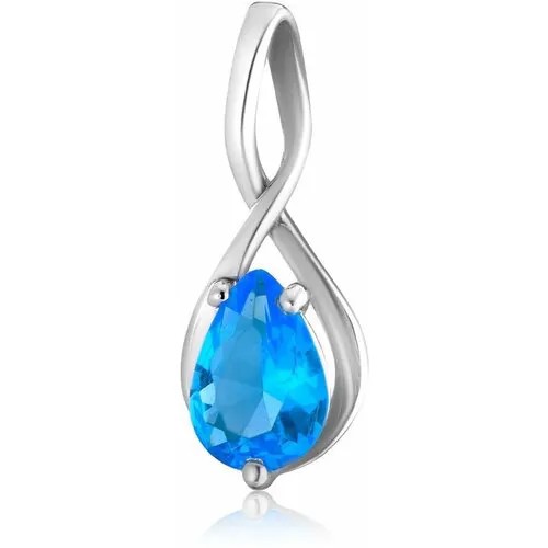 Подвеска серебряная с топазом 2635385/9ттс Ювелир Карат