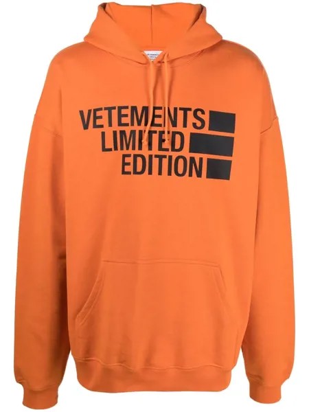 VETEMENTS худи с кулиской и логотипом