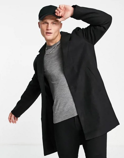 Черное пальто New Look-Черный цвет