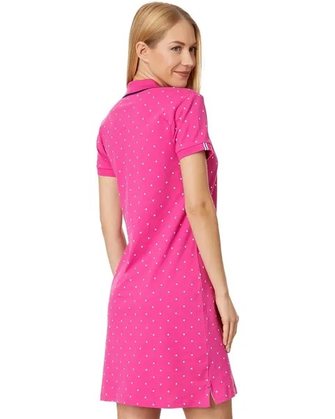 Платье U.S. POLO ASSN. Dot Polo Dress, цвет Fuchsia Fedora