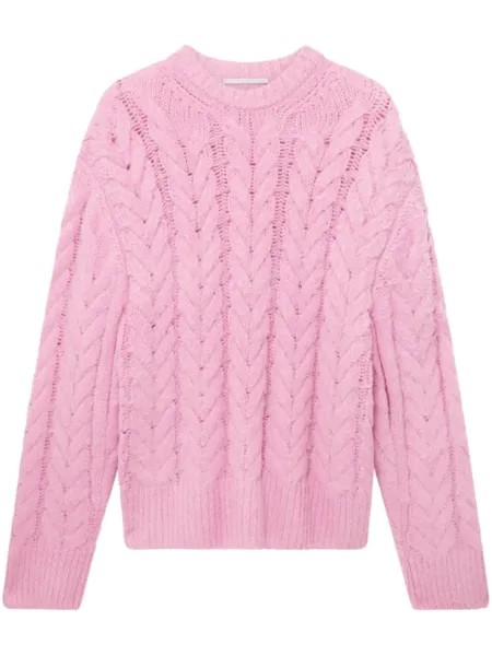 Stella McCartney джемпер фактурной вязки, розовый