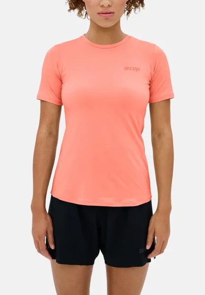 Спортивная футболка THE RUN SHIRT SHORT SLEEVE WOMEN CEP, цвет coral