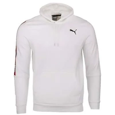 Puma Scatter Taping Hoodie Fl Мужская белая повседневная спортивная верхняя одежда 67142105