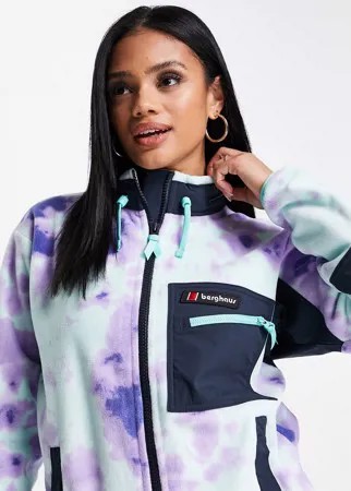 Флисовая куртка с принтом тай-дай фиолетового цвета Berghaus Ascent 91-Фиолетовый цвет