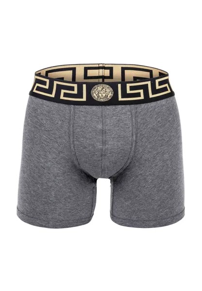 Мужские боксеры - TOPEKA, бистрейч, натуральный хлопок, однотонные VERSACE, цвет Grau Schwarz