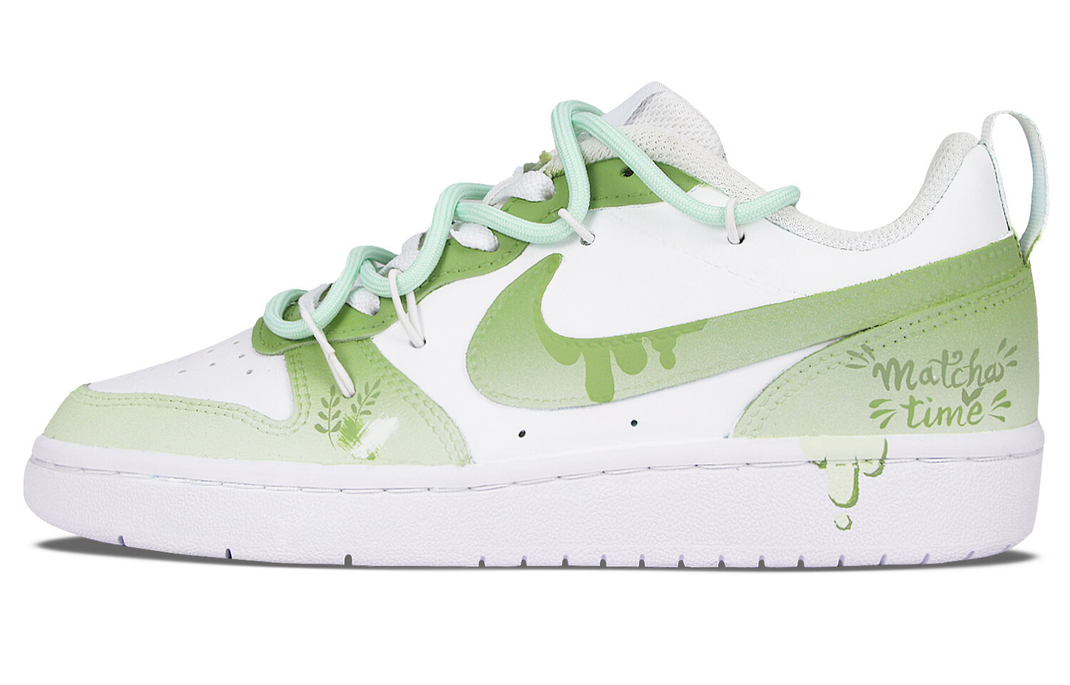 Кроссовки Nike Court Borough Skateboarding Shoes Women's Low-top Green, зеленый
