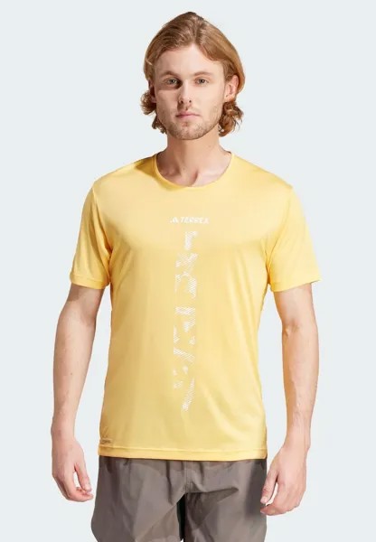 Спортивная футболка Agravic Trail Running Adidas, цвет semi spark