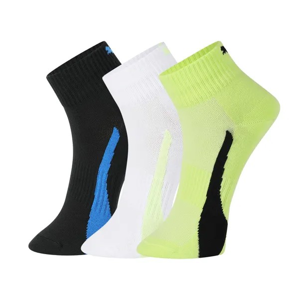 Мужские носки до середины икры Puma, цвет 1 set of 3 double (black/white/green)