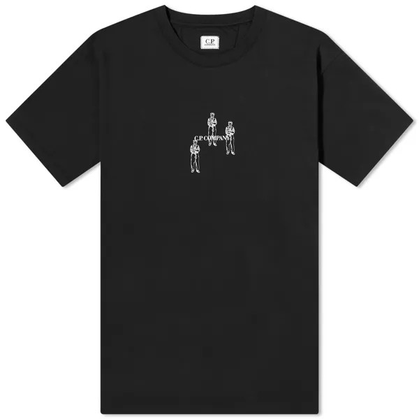 Футболка C.P. Company 30/1 Jersey Relaxed Graphic T-Shirt, черный