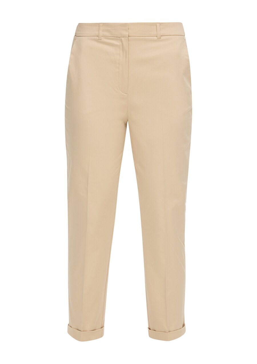 Брюки s.Oliver BLACK LABEL Tapered Pleated Pants, бежевый