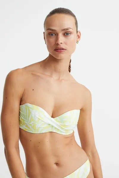 Лиф бикини-балконет H&M, желтый