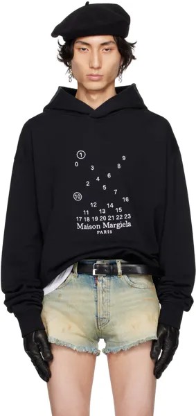 Черный свободный худи Maison Margiela