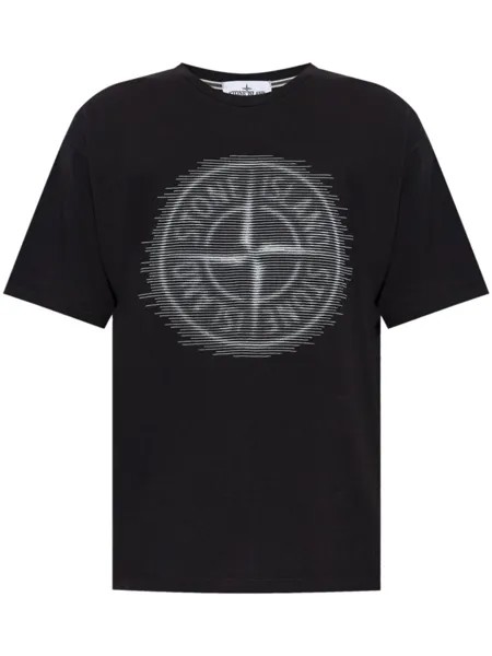 Stone Island футболка с логотипом, черный