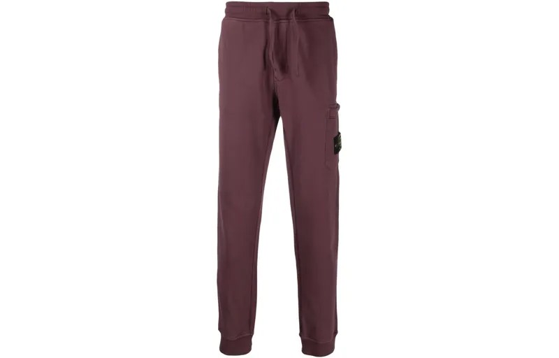 Трикотажные спортивные штаны мужские бордовые Stone Island, цвет Burgundy